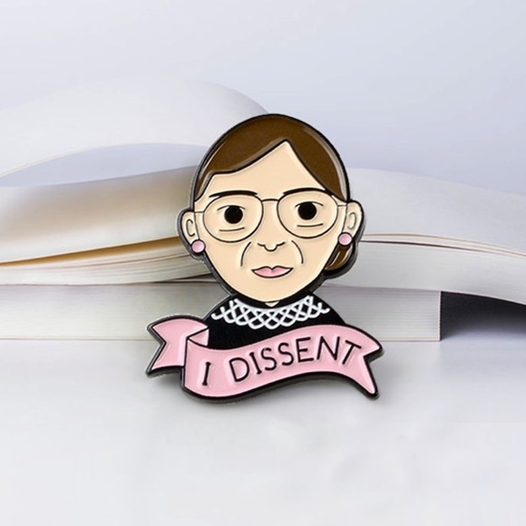 4/$20 I Dissent RBG Ruth Bader Ginsburg Enamel Pin - Picture 3 of 4
